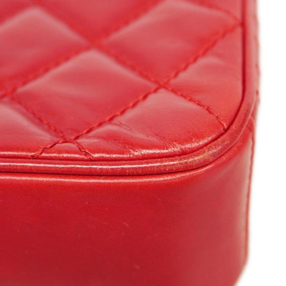 Chanel Shoulder Bag Matelasse Coco Boy W Chain Calfskin Red Women's - Picture 11 of 16